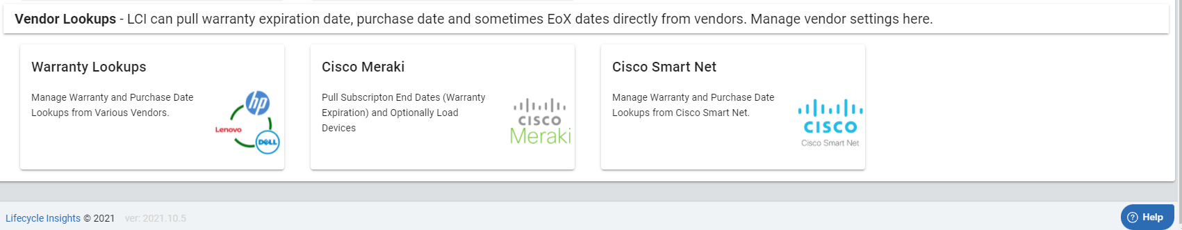 data integrations page