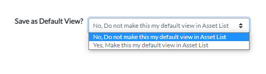 default view options